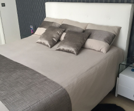 Plaids, dessus de lit, pieds de lit, tête de lit tissu