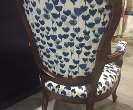 23-Fauteuil Louis Philippe, Garniture traditionnelle, Tissu Tulipa collection ROMO_1