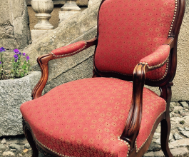 34-Fauteuil Louis XV, garniture traditionnelle, tissu Collection JERO_2